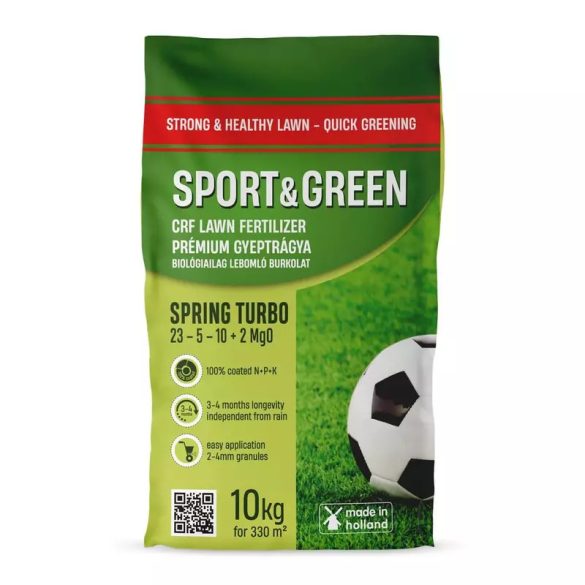 Sport&Green Spring Turbo tavaszi gyeptrágya 3-4 hó 23-5-10+2Mg 10 kg