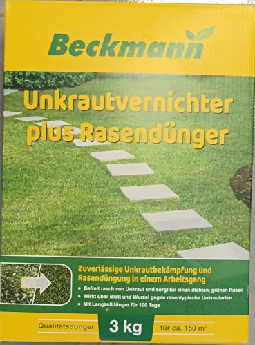 Beckmann gyomirtós gyeptrágya 3kg 22+5+5 (150 m2)