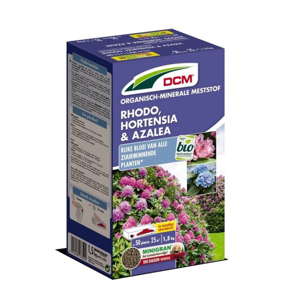 DCM NÖVÉNYTÁP AZÉLEÁHOZ, RHODODENDRONHOZ ÉS HORTENZIÁHOZ (1,5 KG)